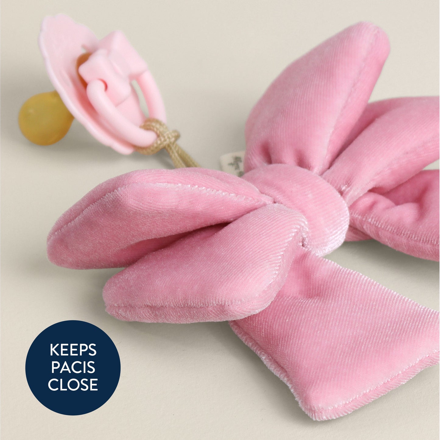 Bitzy Pal™ Natural Rubber Pacifier & Lovey Itzy Ritzy Bow 