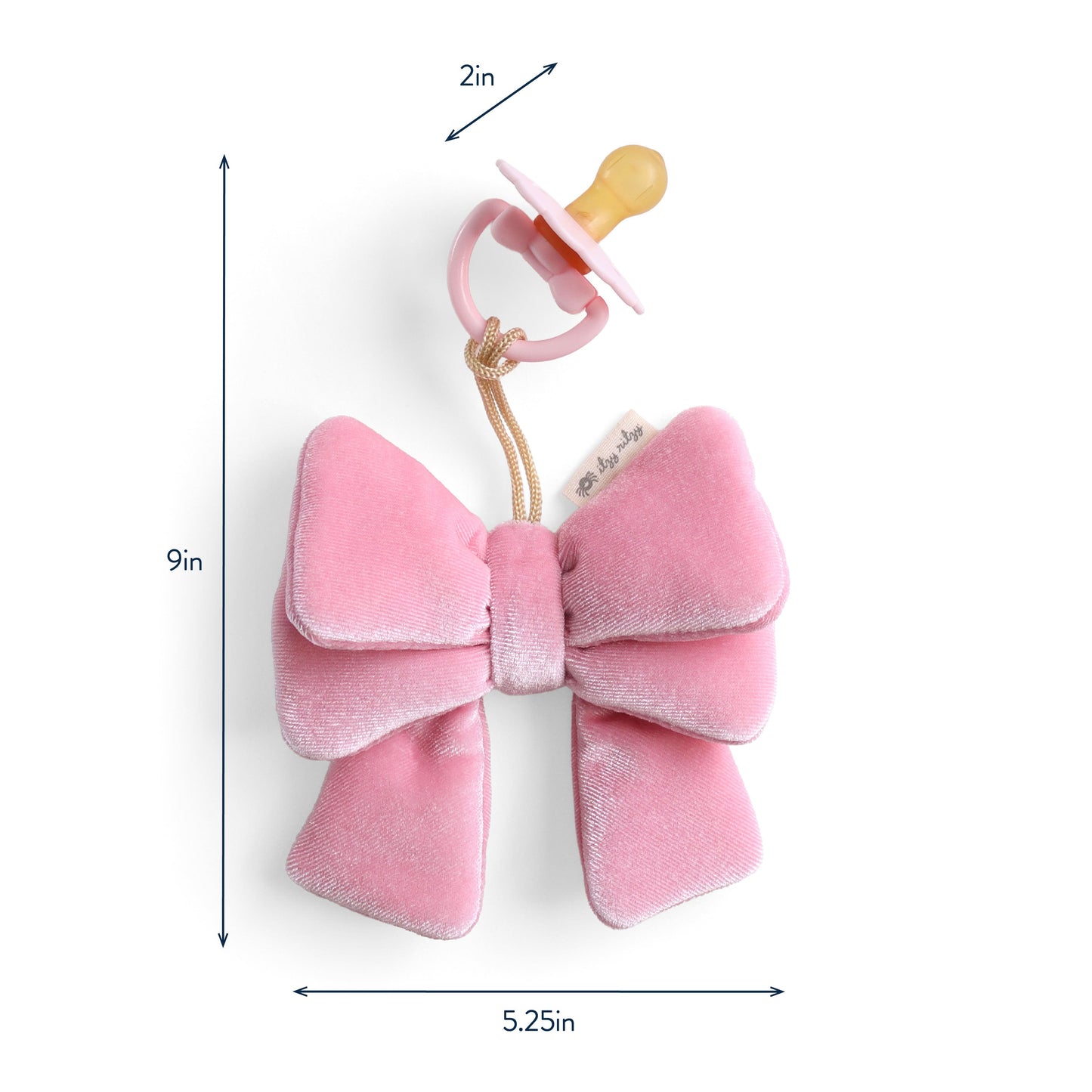Bitzy Pal™ Natural Rubber Pacifier & Lovey Itzy Ritzy Bow 