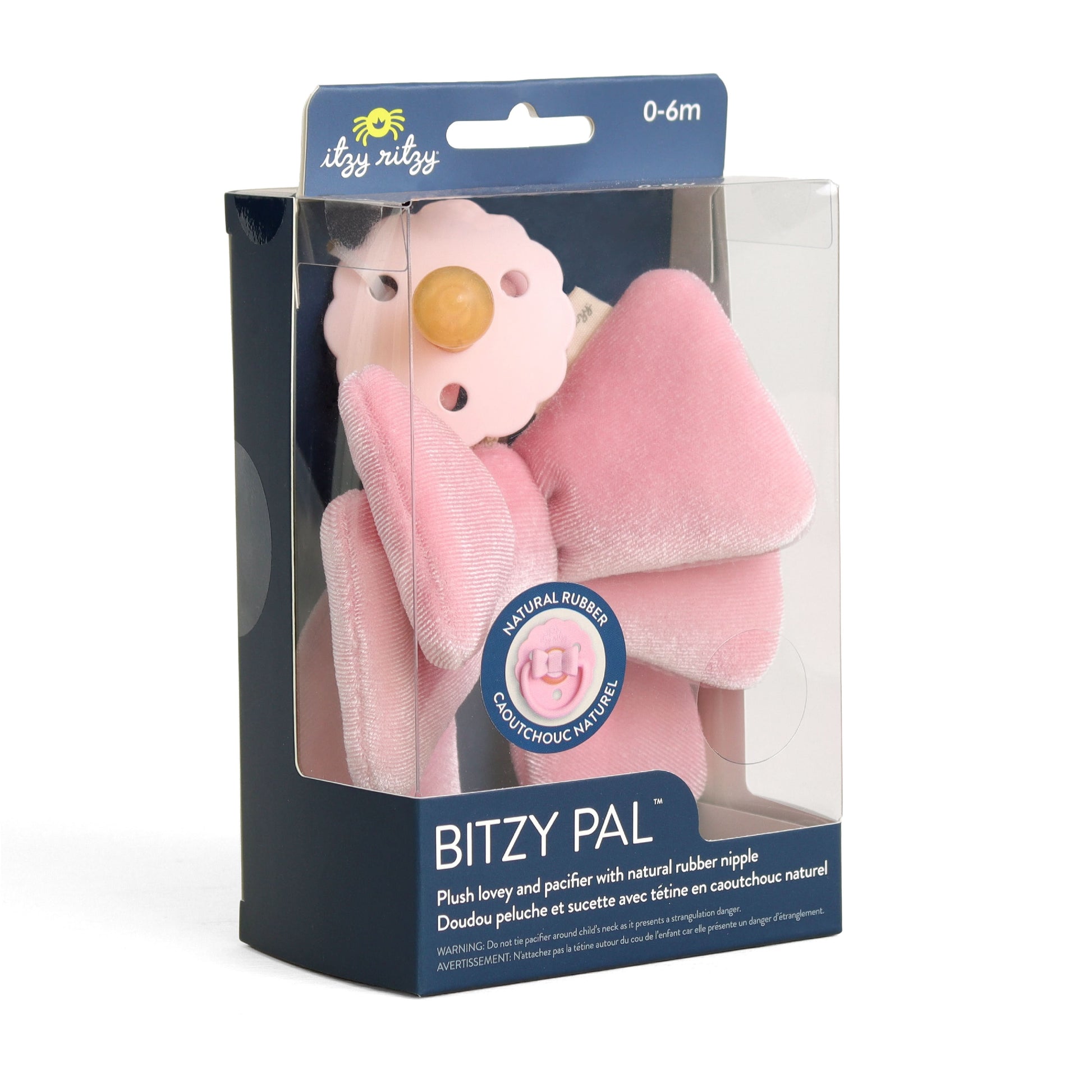Bitzy Pal™ Natural Rubber Pacifier & Lovey Itzy Ritzy Bow