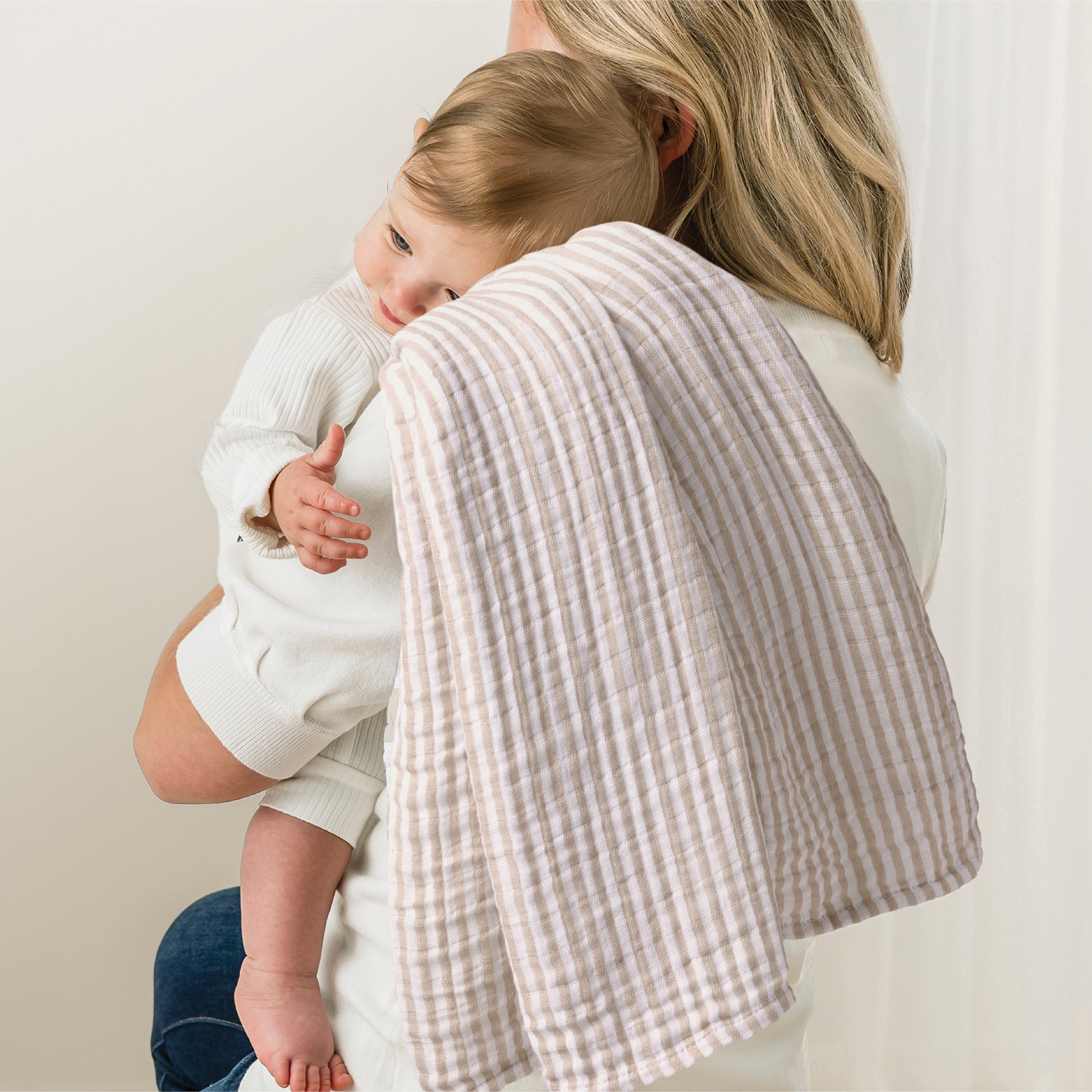 Breastfeeding Boss™ A Multitasking Must-Have for Nursing, Swaddling & More Nursing Cover Itzy Ritzy Mudcloth - Chai Stripes