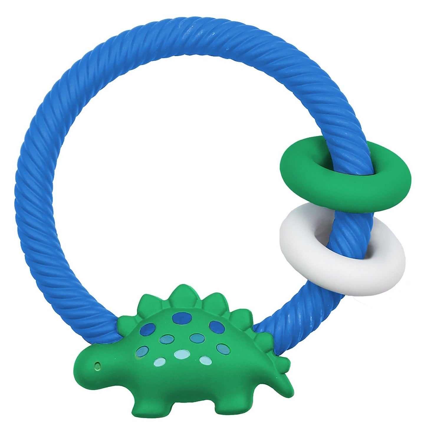 Cyber Ritzy Rattle® with Teething Rings Teething Itzy Ritzy® Blue Dino 