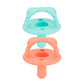 Sweetie Soother™ - Pacifier 2-Pack Pacifiers & Loveys Itzy Ritzy Aquamarine and Peach Bows