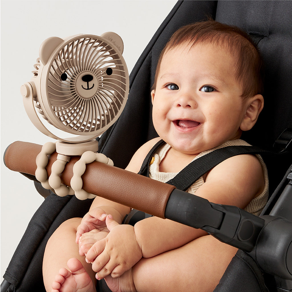 Itzy Breeze 3-Speed Stroller Fan™ Theo the Bear