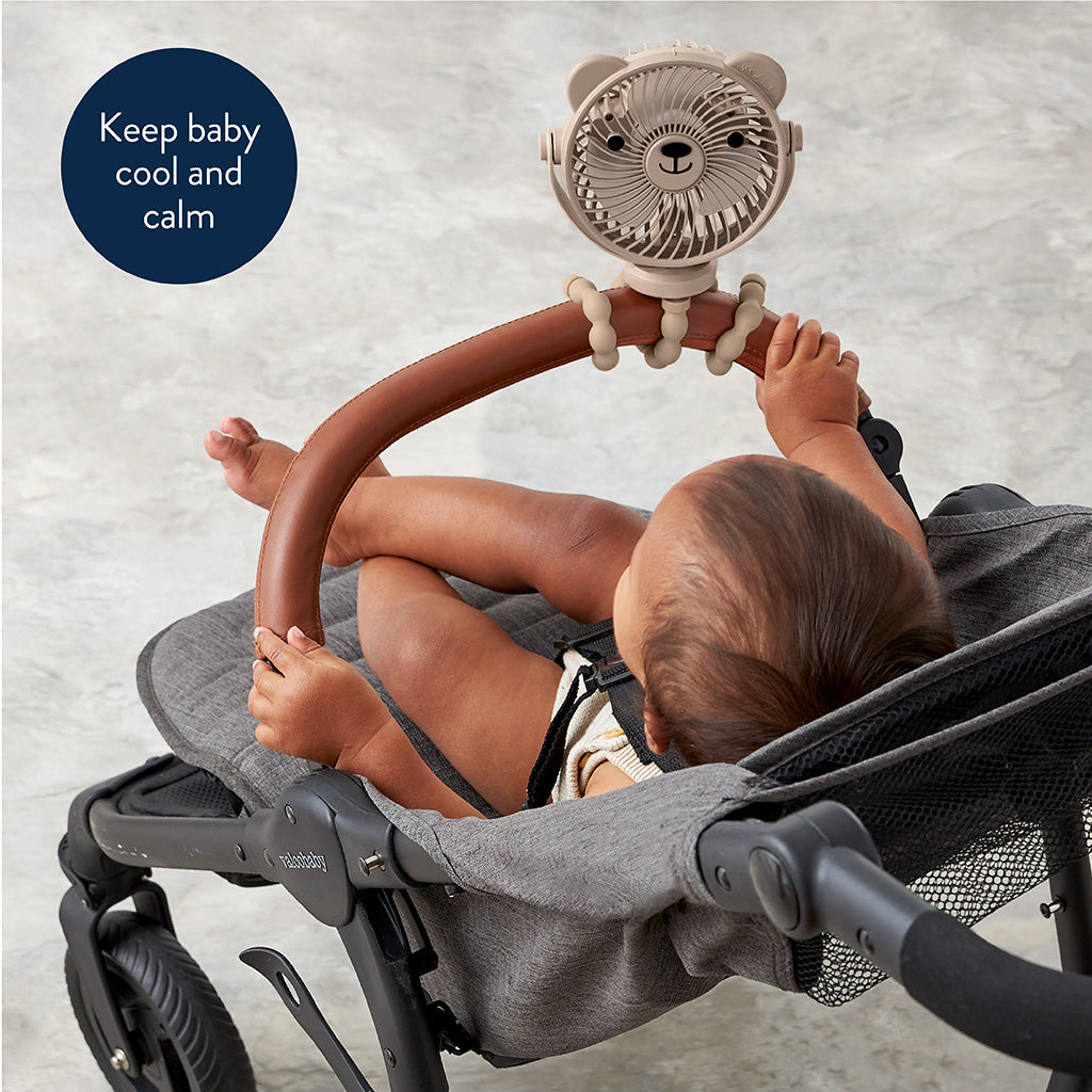 Itzy Breeze 3-Speed Stroller Fan™ Theo the Bear