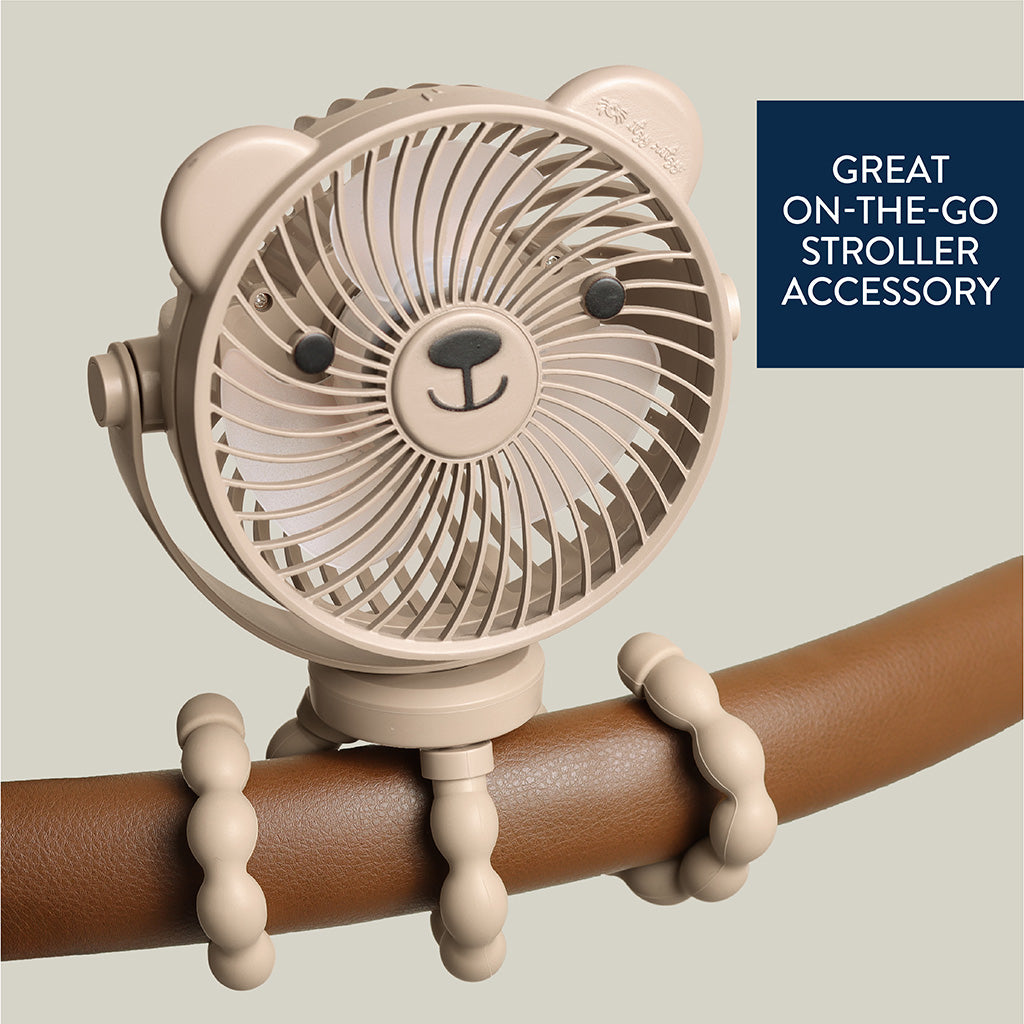 Itzy Breeze 3-Speed Stroller Fan™ Theo the Bear