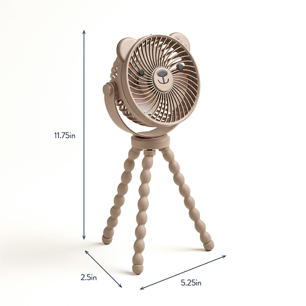 Itzy Breeze 3-Speed Stroller Fan™ Theo the Bear