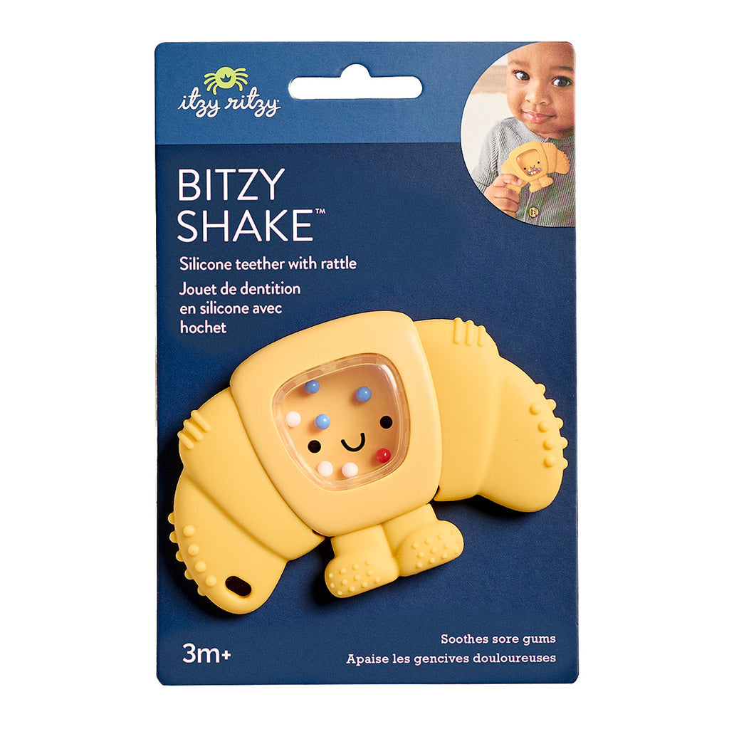 Bitzy Shake Plus™ Rattle & Teether - Chloe the Croissant