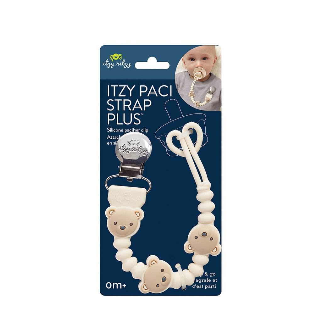 Itzy Paci Strap Plus™™ Theo the Bear