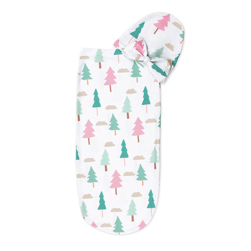 Cutie Cocoon™ - Baby Cocoon & Hat Set Cocoons Itzy Ritzy On Cloud Pine