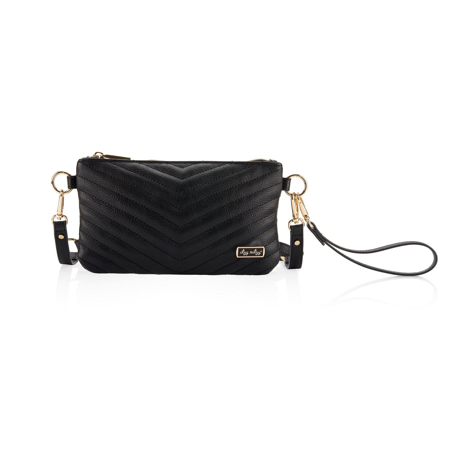 Close up of the Boss Pouch Wallet PurseJetsetter Black 
