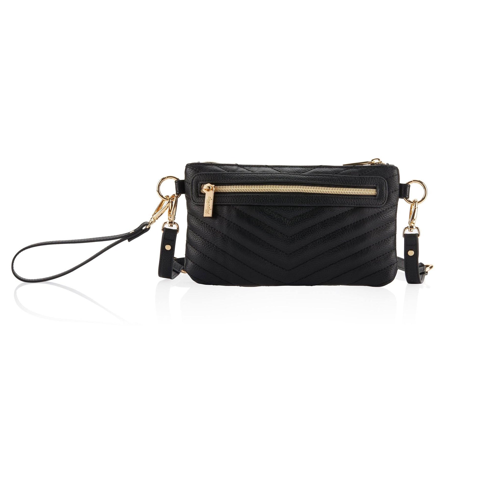 Close up of the Boss Pouch Wallet PurseJetsetter Black
