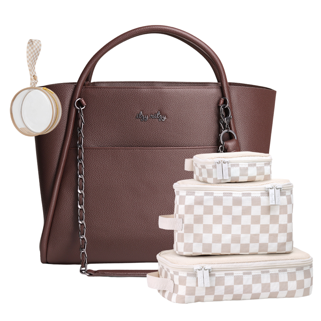 Espresso Essentials Bundle - Checkered Boss Tote