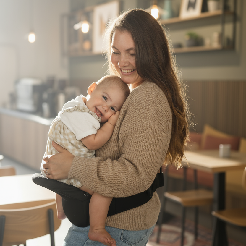 Itzy Hold & Fold™ Hip Seat Baby Carrier - Black