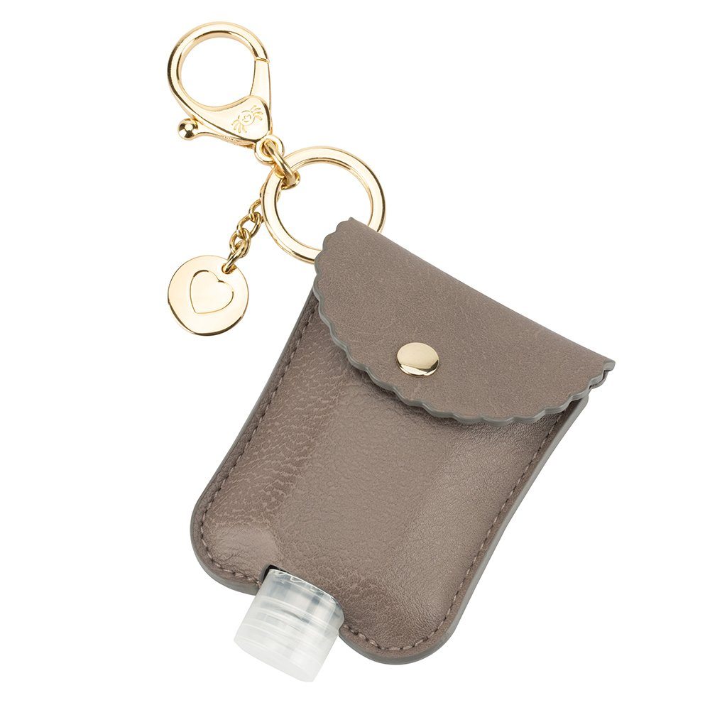 Cyber Cute n Clean™ Hand Sanitizer Charm Diaper Bag Accessory Itzy Ritzy Taupe 