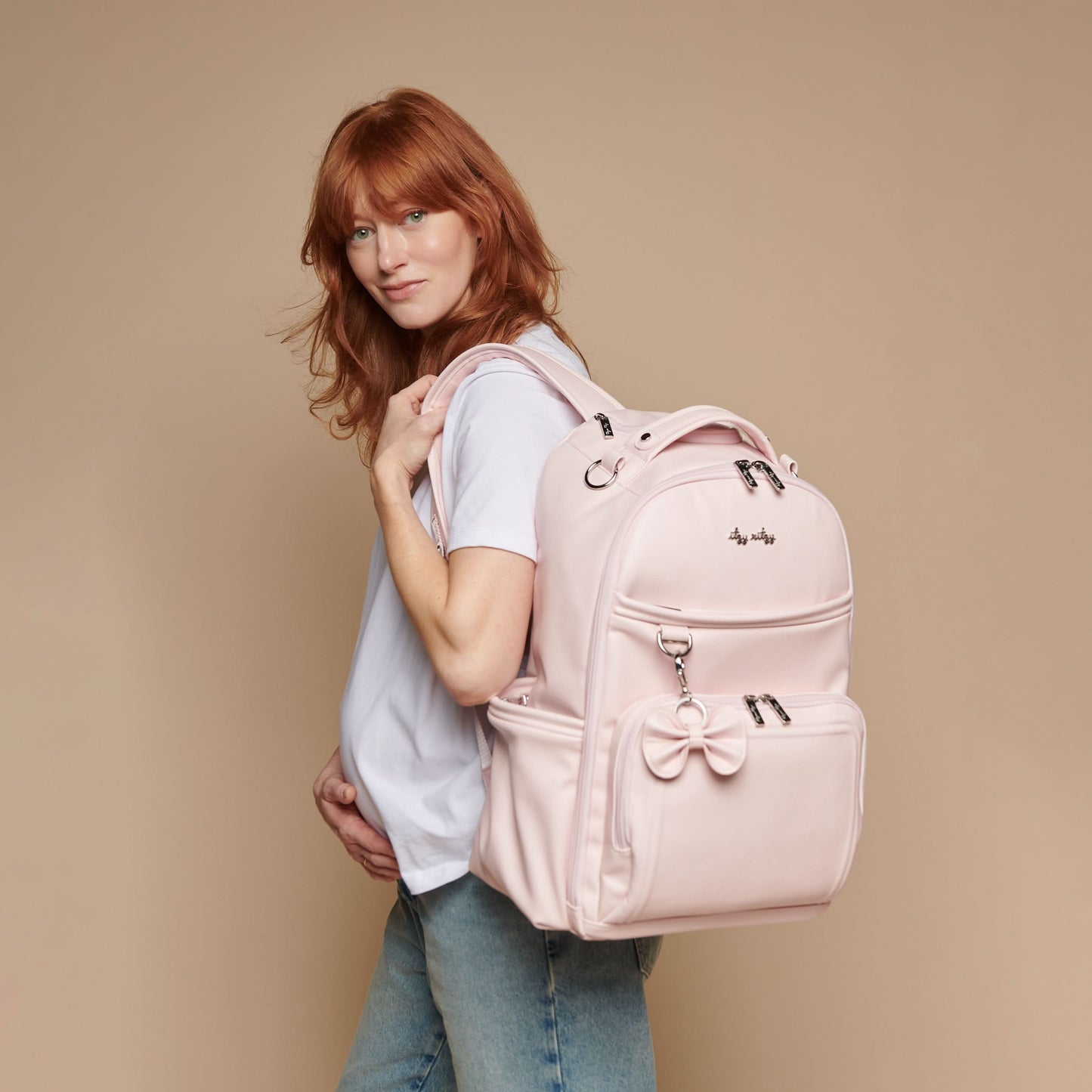 Boss Plus™ Large Diaper Bag Backpack Ribbons & Roses