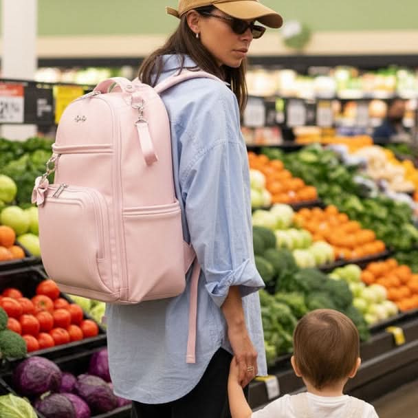 Boss Plus™ Large Diaper Bag Backpack Ribbons & Roses