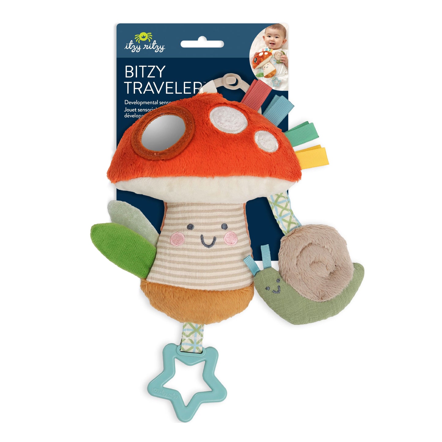 Bitzy Traveler™ Developmental Sensory Ash the Mushroom
