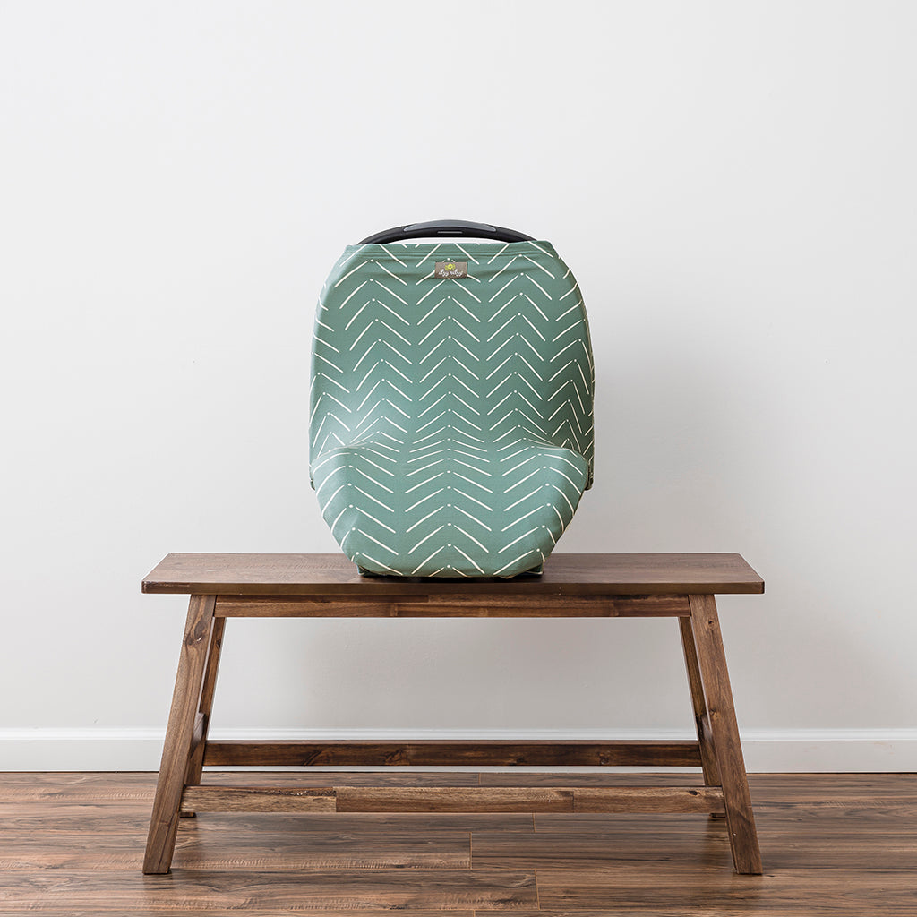 Mom Boss™ & Baby Bib Set Sage