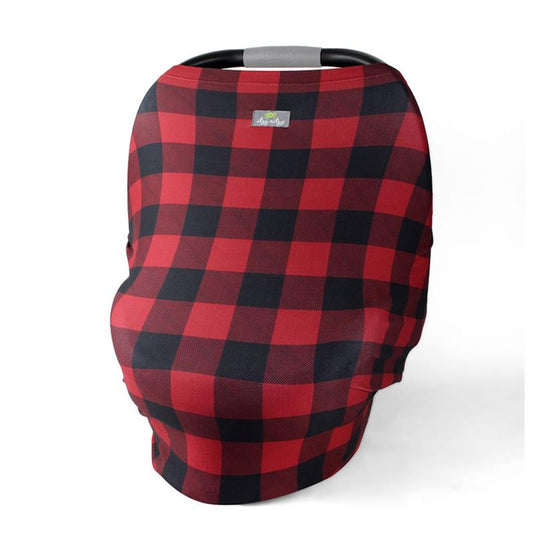 Mom Boss 4-in-1 Multi-Use Nursing Cover, Car Seat Cover, Shopping Cart Cover and Infinity Scarf Multi-Use Cover Itzy Ritzy® Buffalo Plaid 