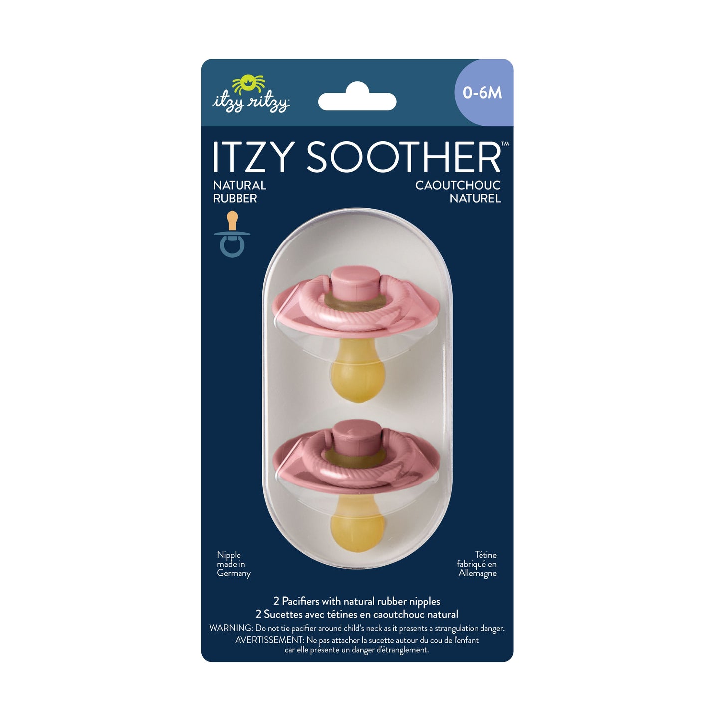 Itzy Soother™ Natural Rubber Pacifier - 0-6M Itzy Ritzy Blossom & Rosewood