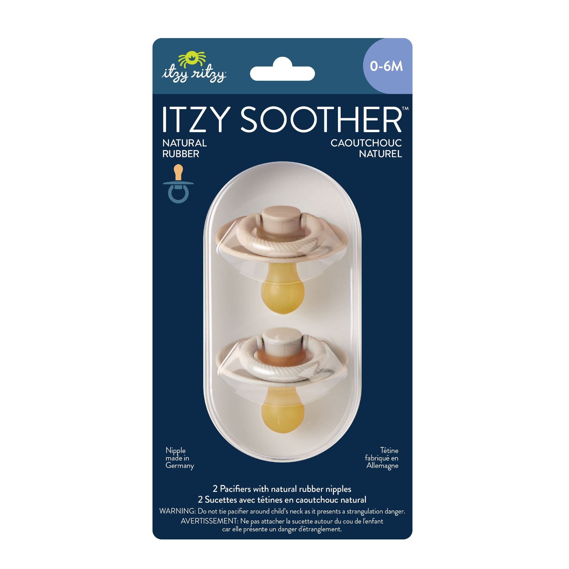 Itzy Soother™ Natural Rubber Pacifier - 0-6M Itzy Ritzy Coconut & Toast