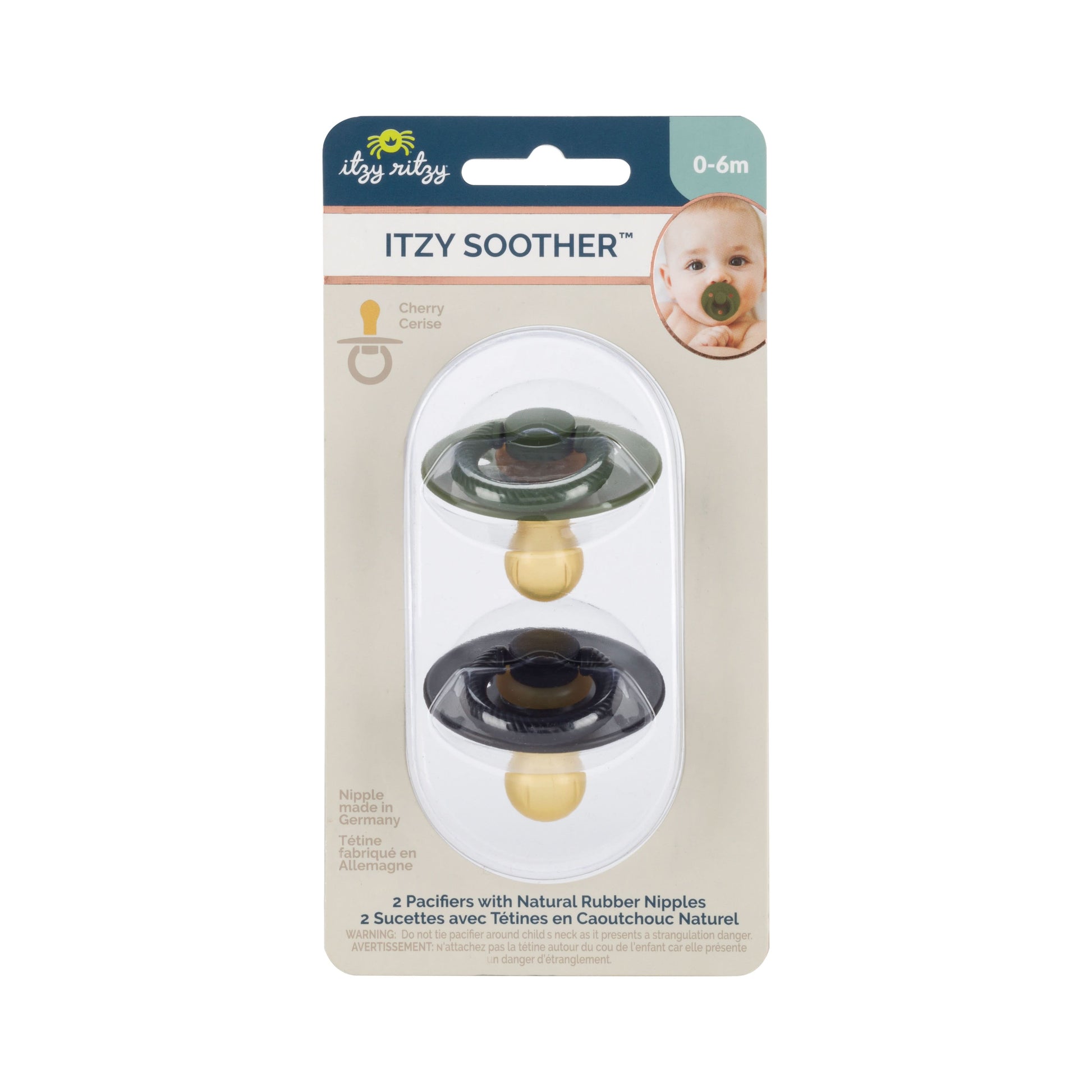 Itzy Soother™ Natural Rubber Pacifier - 0-6M Pacifiers & Loveys Itzy Ritzy Camo & Midnight