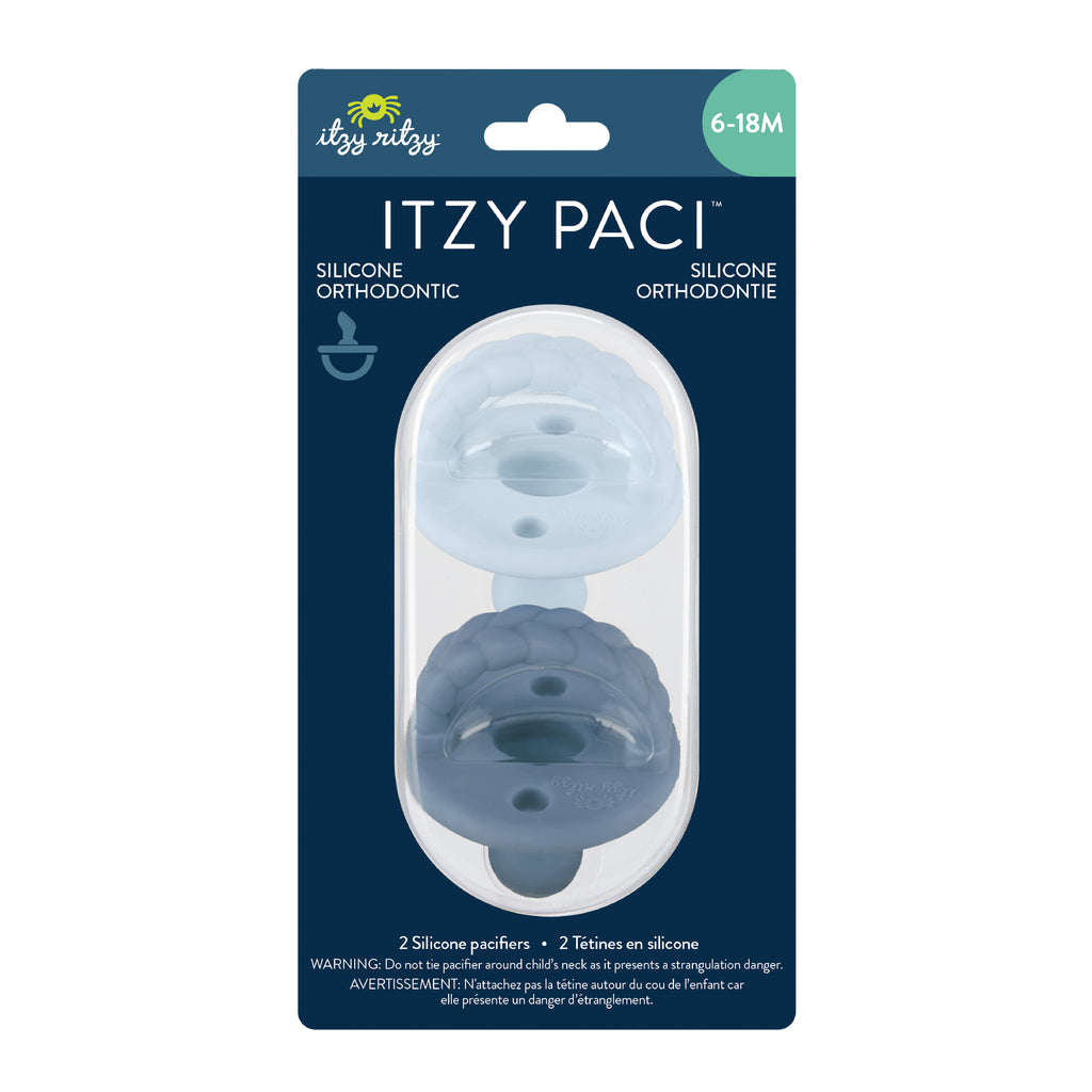 Itzy Paci™ Orthodontic Silicone Pacifier 0-6M Sky & Surf