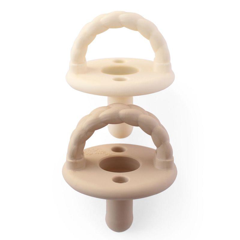 Sweetie Soother™ - Pacifier 2-Pack Itzy Ritzy - Buttercream and Toast Braids