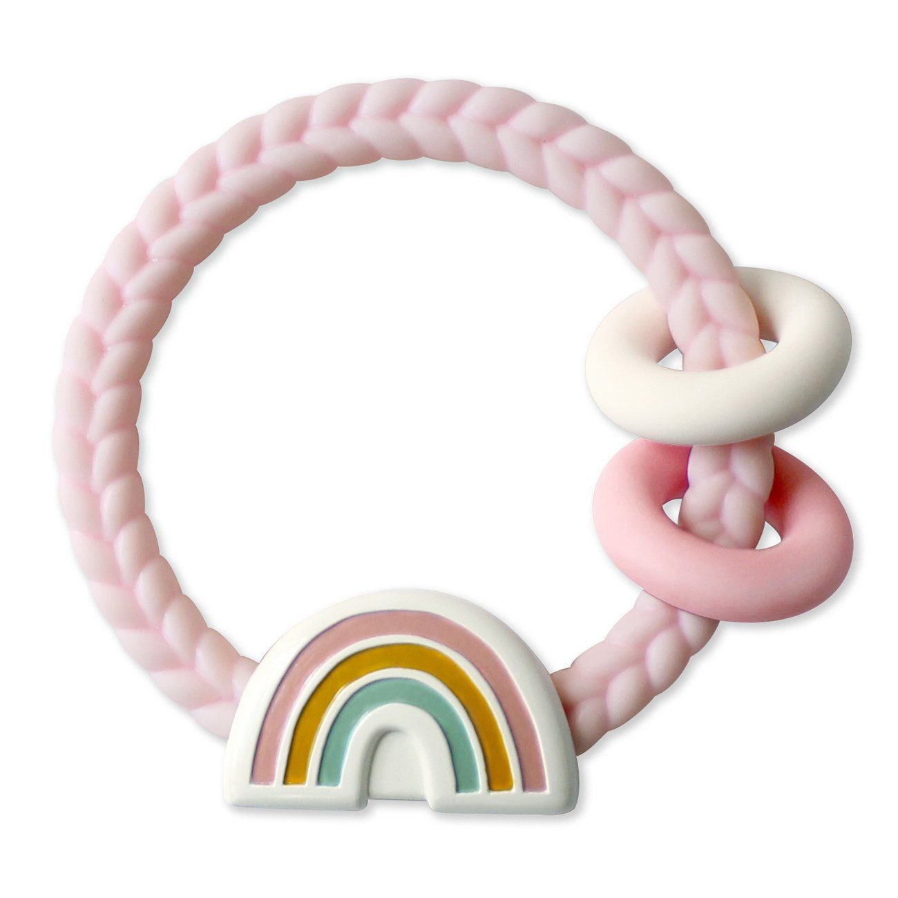 Cyber Ritzy Rattle® with Teething Rings Teething Itzy Ritzy® Pink Rainbow 