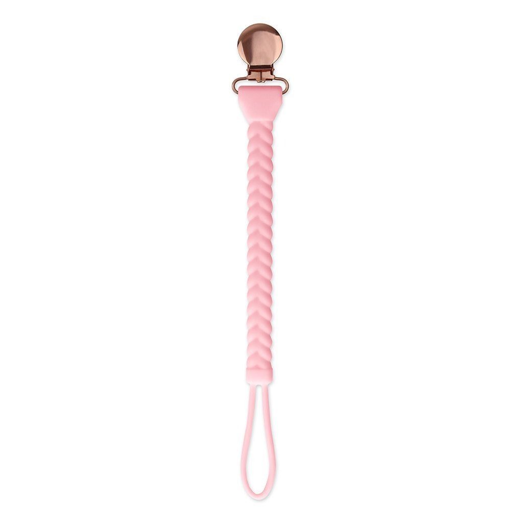 Cyber Sweetie Strap™ - Braided Pacifier Clip Pacifiers & Pacifier Accessories Itzy Ritzy® Pink 