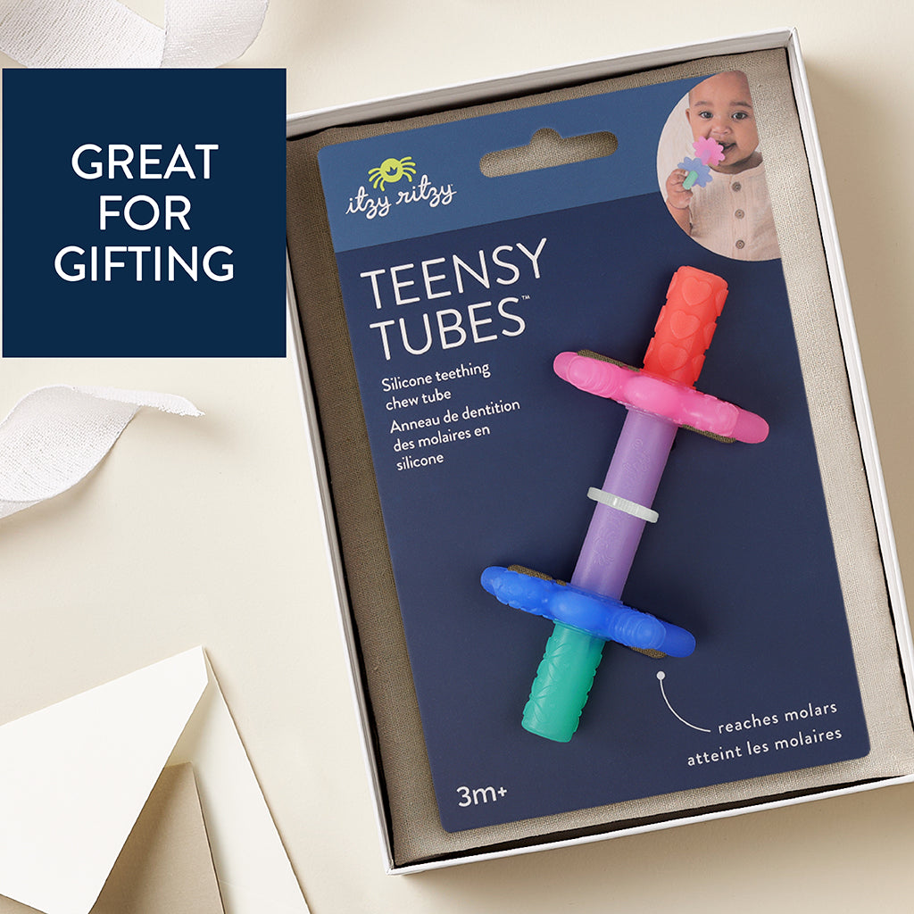 Teensy Tube™ Teether Pink Rainbow