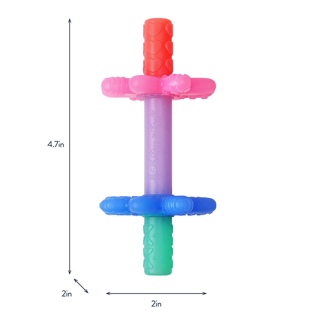 Teensy Tube™ Teether Pink Rainbow