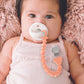 Sweetie Strap™ - Beaded Pacifier Clip Pacifiers & Pacifier Accessories Itzy Ritzy Apricot