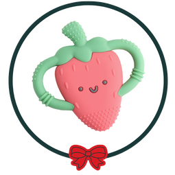 Strawberry teething toy deals