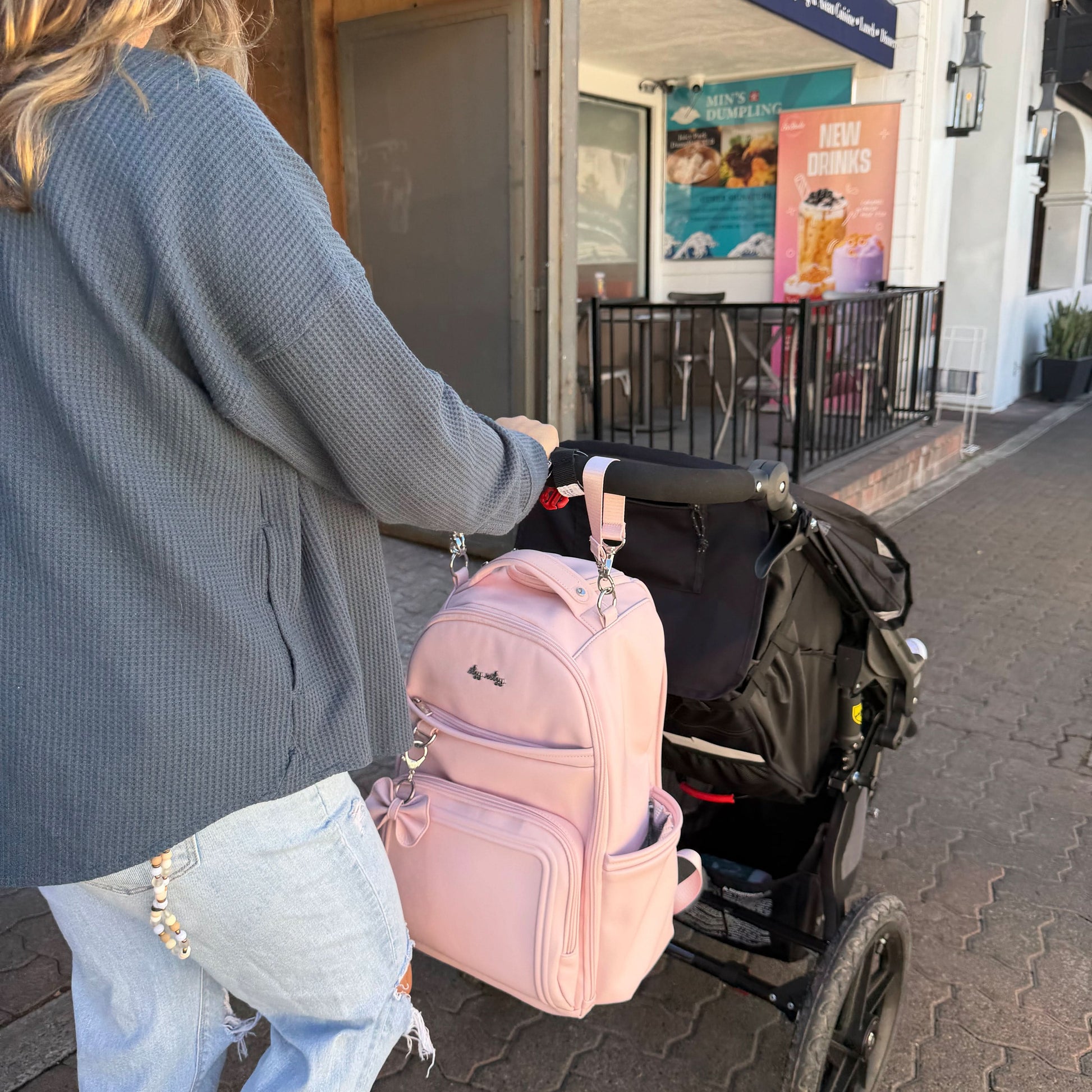 Boss Plus™ Large Diaper Bag Backpack Ribbons & Roses