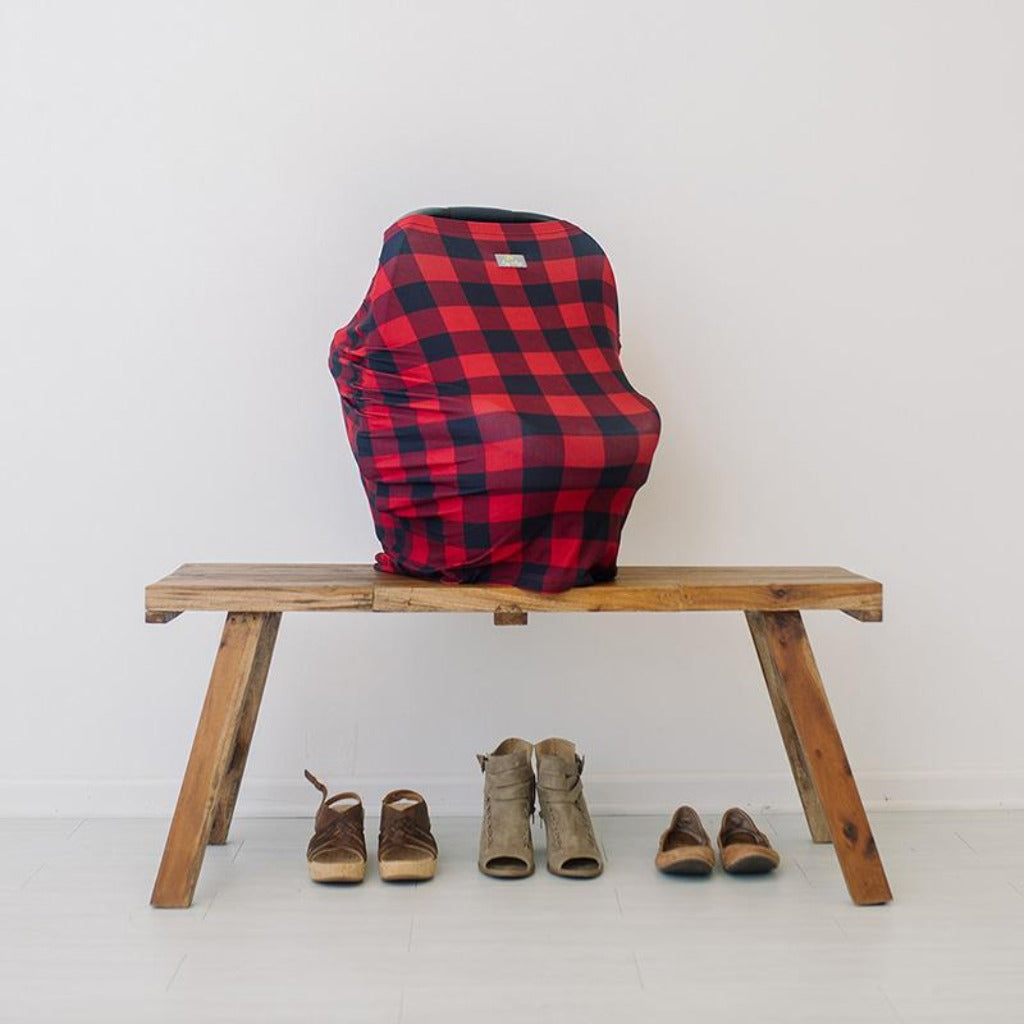 Mom Boss™ 4-in-1 Multi-Use Nursing Cover and Scarf Multi-Use Cover Itzy Ritzy®  Buffalo Plaid