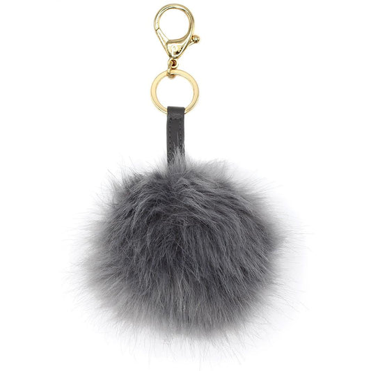 Charm Key Gray Pouf