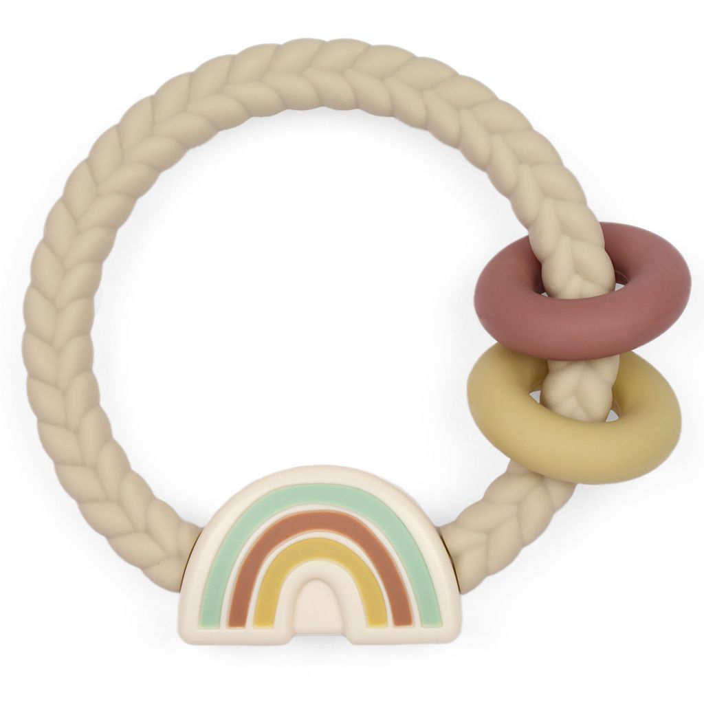 Cyber Ritzy Rattle® with Teething Rings Teething Itzy Ritzy® Neutral Rainbow