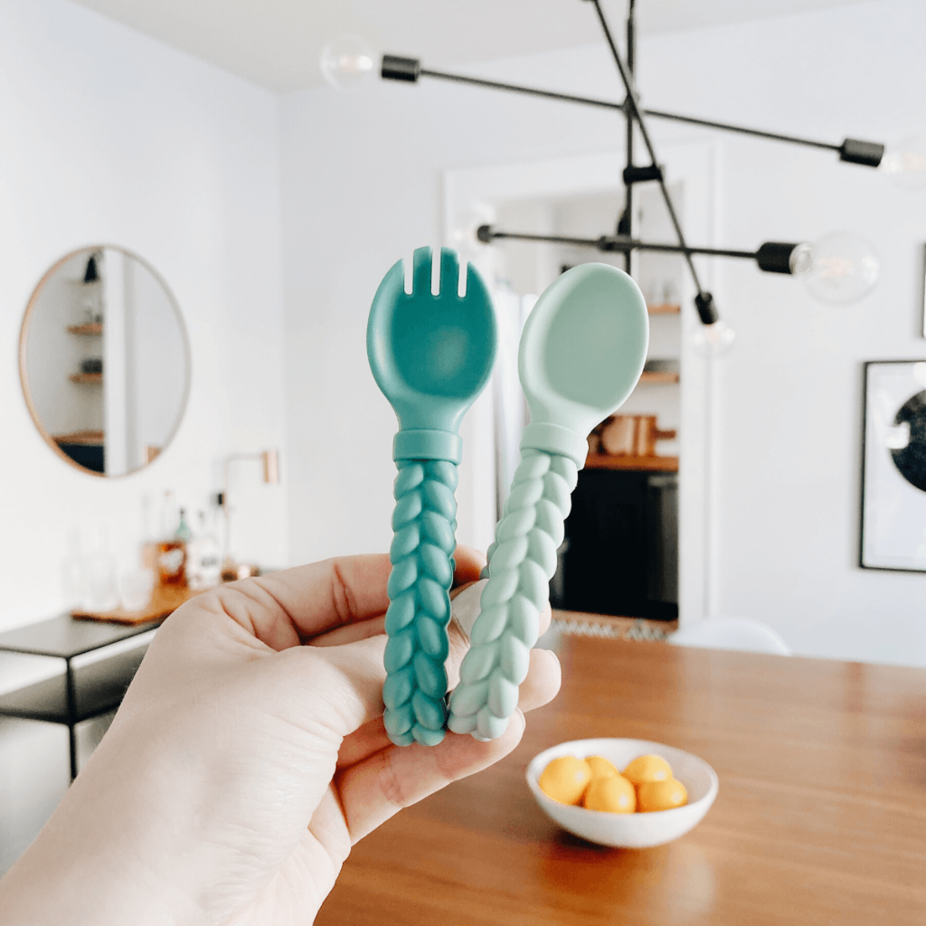 Sweetie Spoons™ Silicone Fork + Spoon Set Itzy Ritzy® Mint