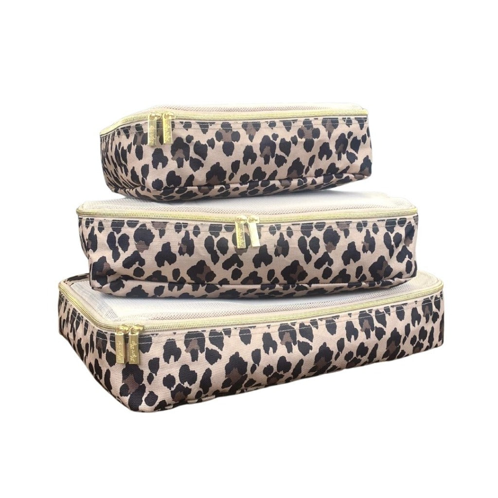 Pack Like A Boss™ - Packing Cubes Large Set Storage Itzy Ritzy Leopard
