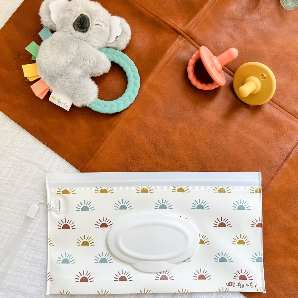 Take & Travel Pouch™ Reusable Wipes Case Diaper Bag Accessories Itzy Ritzy® Desert Sunrise