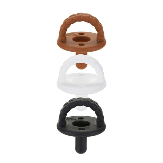 Sweetie Soother™ - Pacifier 3-Pack Pacifiers & Loveys Itzy Ritzy Coffee & Cream Braids 