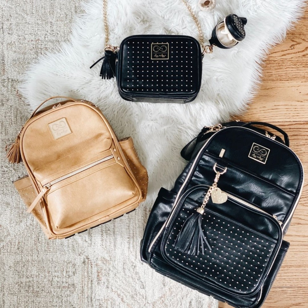 VS mini backpack keychain/charm/coin purse brand new black studded logo 