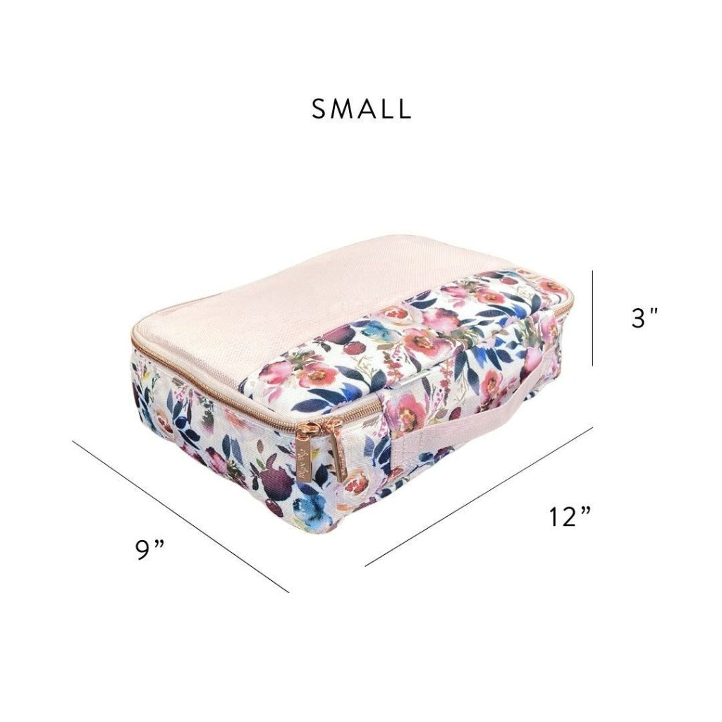 Pack Like A Boss™ - Packing Cubes Large Set Storage Itzy Ritzy Blush Floral Black & Gold Taupe Leopard