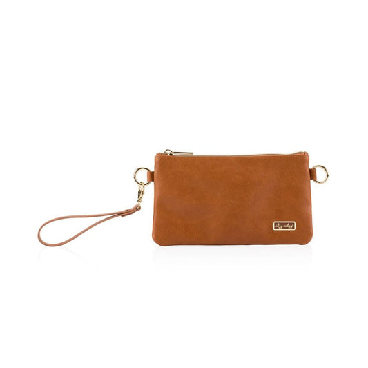 Boss Pouch™ Wallet, Belt Bag and Clutch Diaper Bag Accessory Itzy Ritzy Cognac 