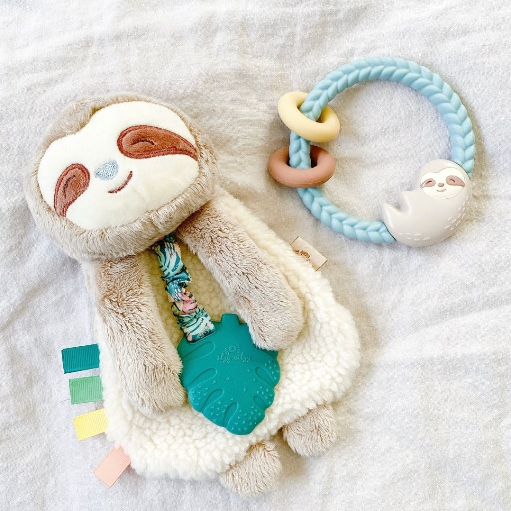 Ritzy Rattle™ with Teething Rings Teethers Itzy Ritzy® Sloth