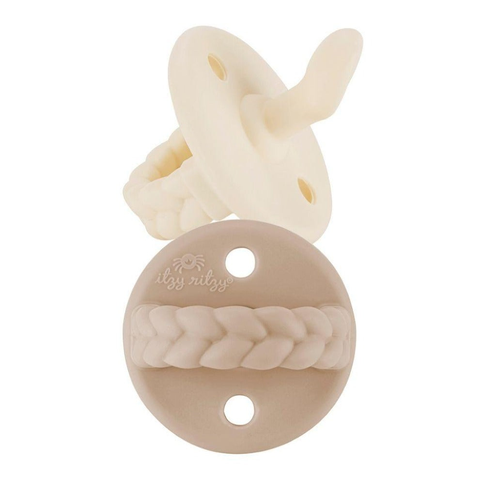Sweetie Soother™ Orthodontic Silicone Pacifier 6-18M Itzy Ritzy Toast & Buttercream 