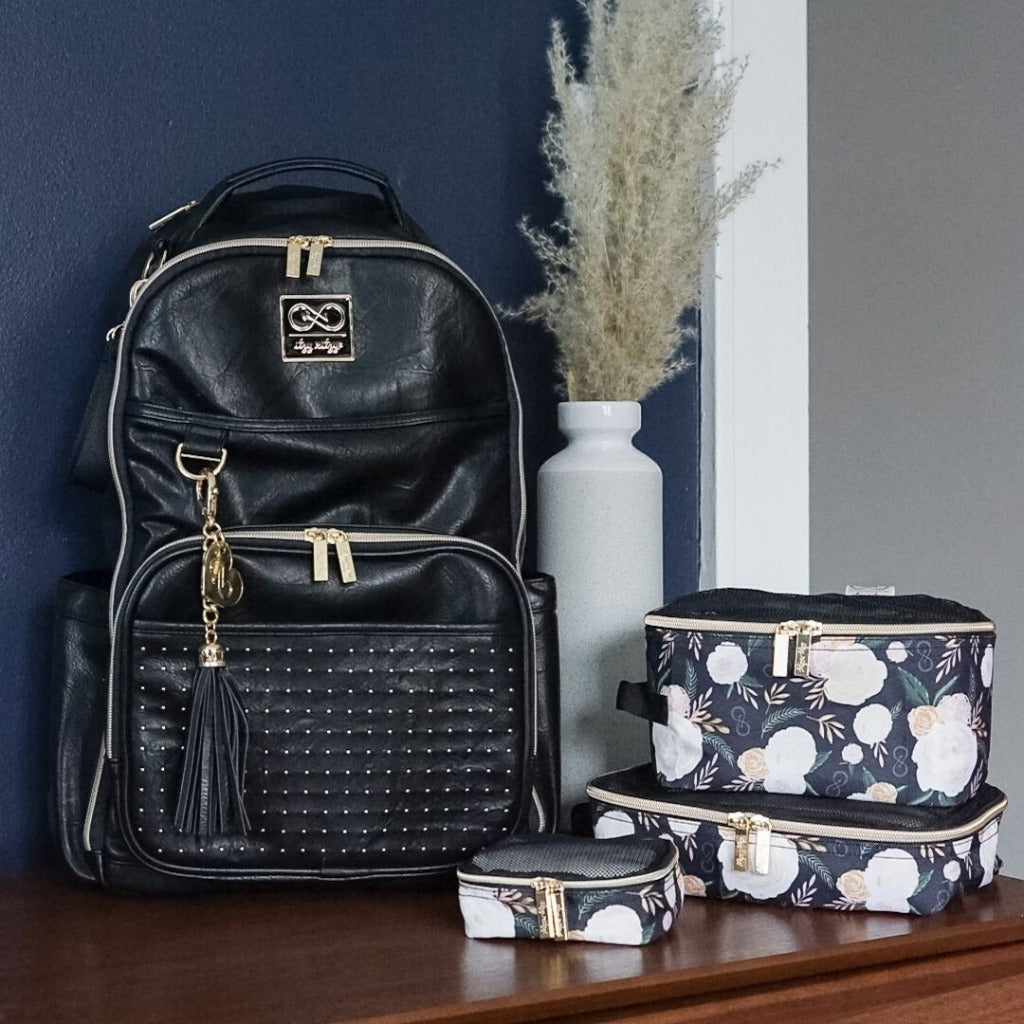 Chelsea + Cole for Itzy Ritzy Pack Like a Boss™ Packing Cubes Itzy Ritzy Black Floral