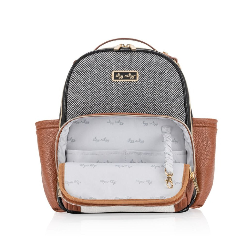 Itzy Mini Plus ™ Diaper Bag Diaper Bag ItzyRitzy Coffee & Cream