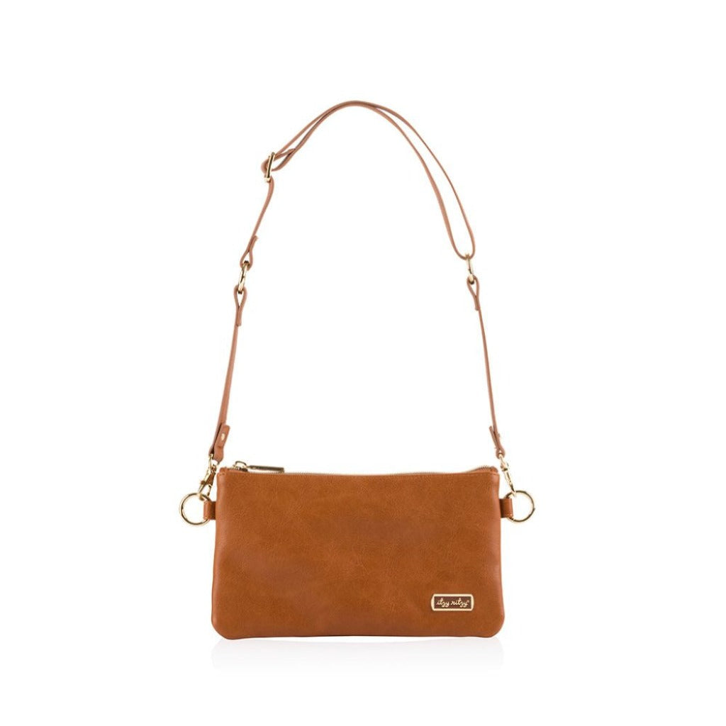 Boss Pouch™ Wallet, Belt Bag and Clutch Diaper Bag Accessory Itzy Ritzy Cognac
